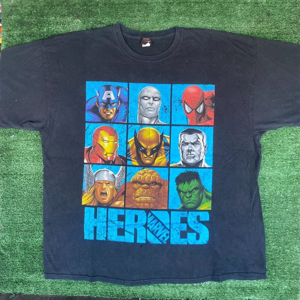 Vintage Y2K Marvel Comics Shirt Avengers X-Men Movie Tee